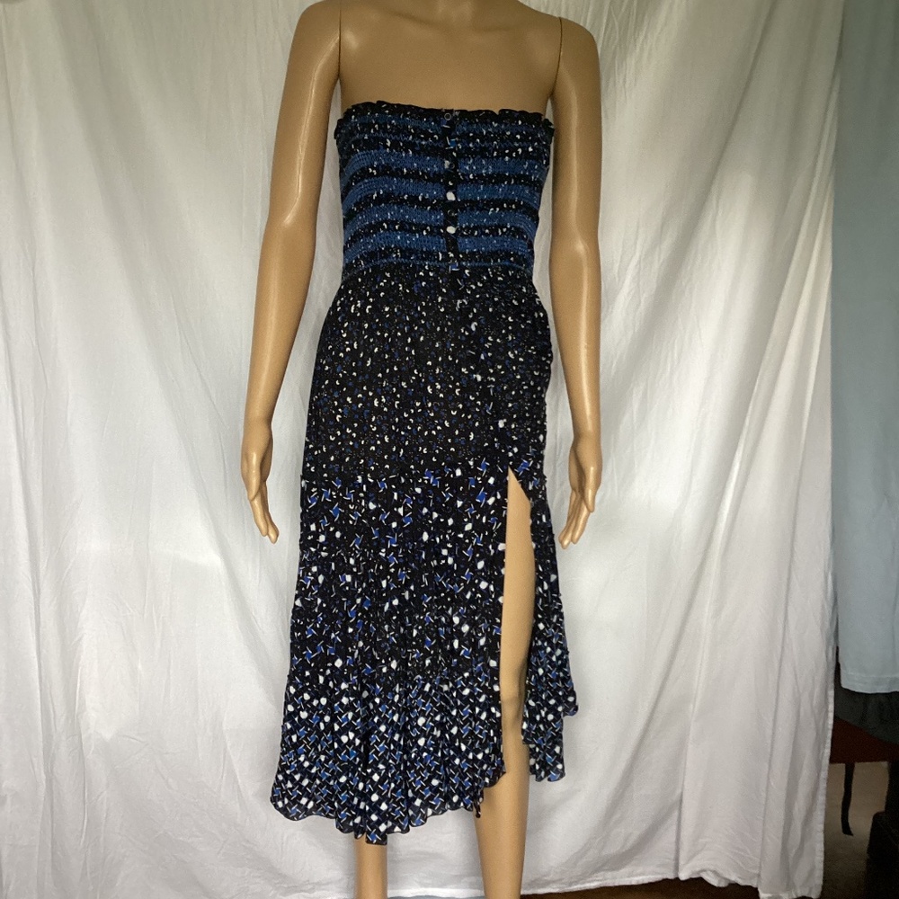 Poupette St. Barth Sleeveless Smocked Midi Dress
